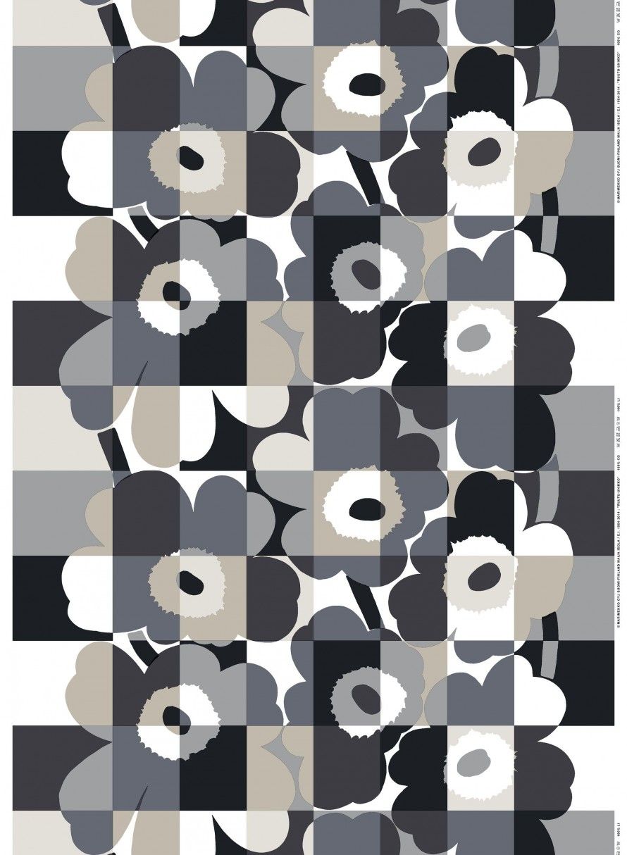 Marimekko Ruutu Unikko Metro De Tela De Algod n N rdika